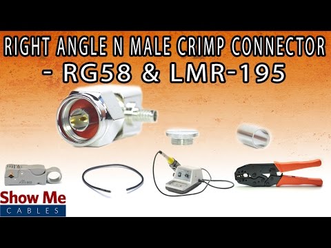 Right Angle N Male Crimp Connector For RG58 & LMR-195 - Perfect For DIY Installs!