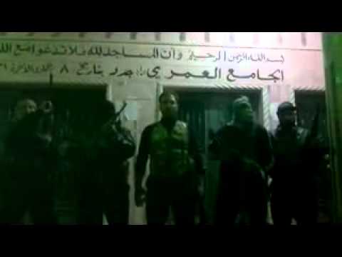 بيان النقيب إياد الديك أثناء تنفيد عملية عسكرية في مدينة الرستن في حمص