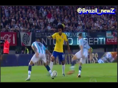 Willian Fantastic Elastico Vs Argentina - 13\11\2015