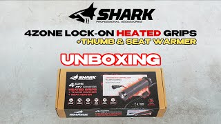 Kompletní sada vyhřívaných rukojetí a vyhřívání sedadla lock-on s ovládáním integrovaným přímo v rukojeti + výhřev palce pro čtyřkolky a sněžné skútry SHARK HEATED GRIPS LOCK ON 4 ZONE pro řídítka o průměru 22 mm