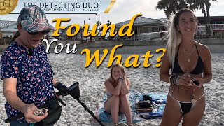 Metal Detecting New Smyrna Beach Finding Large Gem Jewelry and Ring | The Detecting Duo S04E15