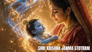 SHRI KRISHNA JANMA STOTRAM 🦚 Divine Protection, Joy & Blessings | Powerful Janmashtami Chant