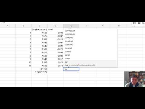 Deviazione standard e scarto quadratico medio