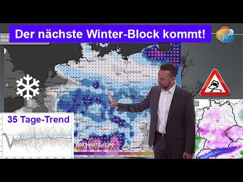 The next winter block is coming with heavy precipitation and lots of snow in the Alps! 35-day for...