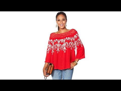 Curations Bohemian Romance Embroidered Lace Blouse