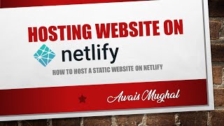 How to host static websites on netlify