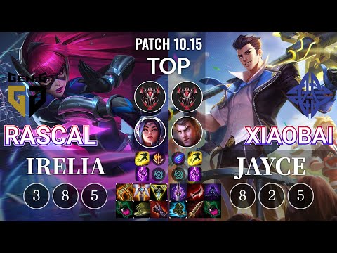 GEN Rascal Irelia vs ES Xiaobai Jayce Top - KR Patch 10.15
