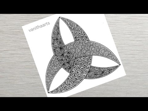 Zentangle Art How to Draw a Dog step by step easy tutorial dog drawing doodle vanithaarts