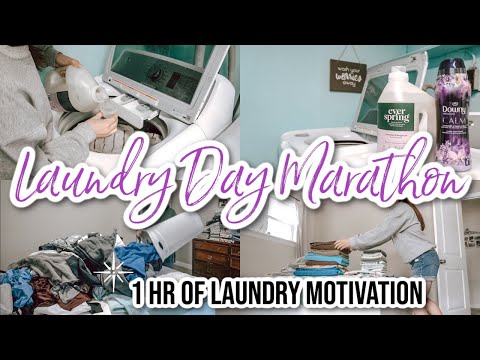 ULTIMATE LAUNDRY DAY MARATHON | EXTREME LAUNDRY MOTIVATION 2021 | 1 HR OF LAUNDRY MOTIVATION