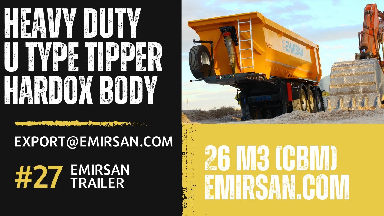 3 Axle Hardox Tipper Trailer — 20, 30, 40, 50 Ton Capacity