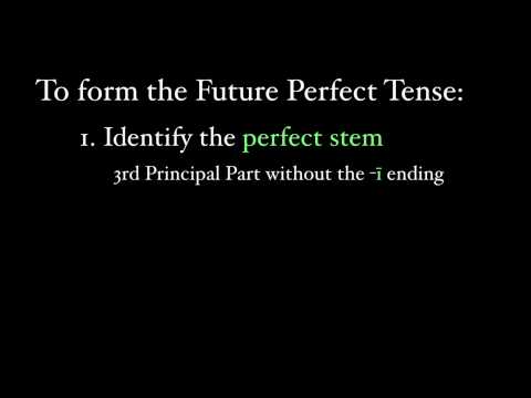 The Future Perfect Tense