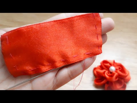 Amazing Ribbon Flower Work|Hand Embroidery Designs|Easy DIY Ribbon Flowers |Quicky Crafts