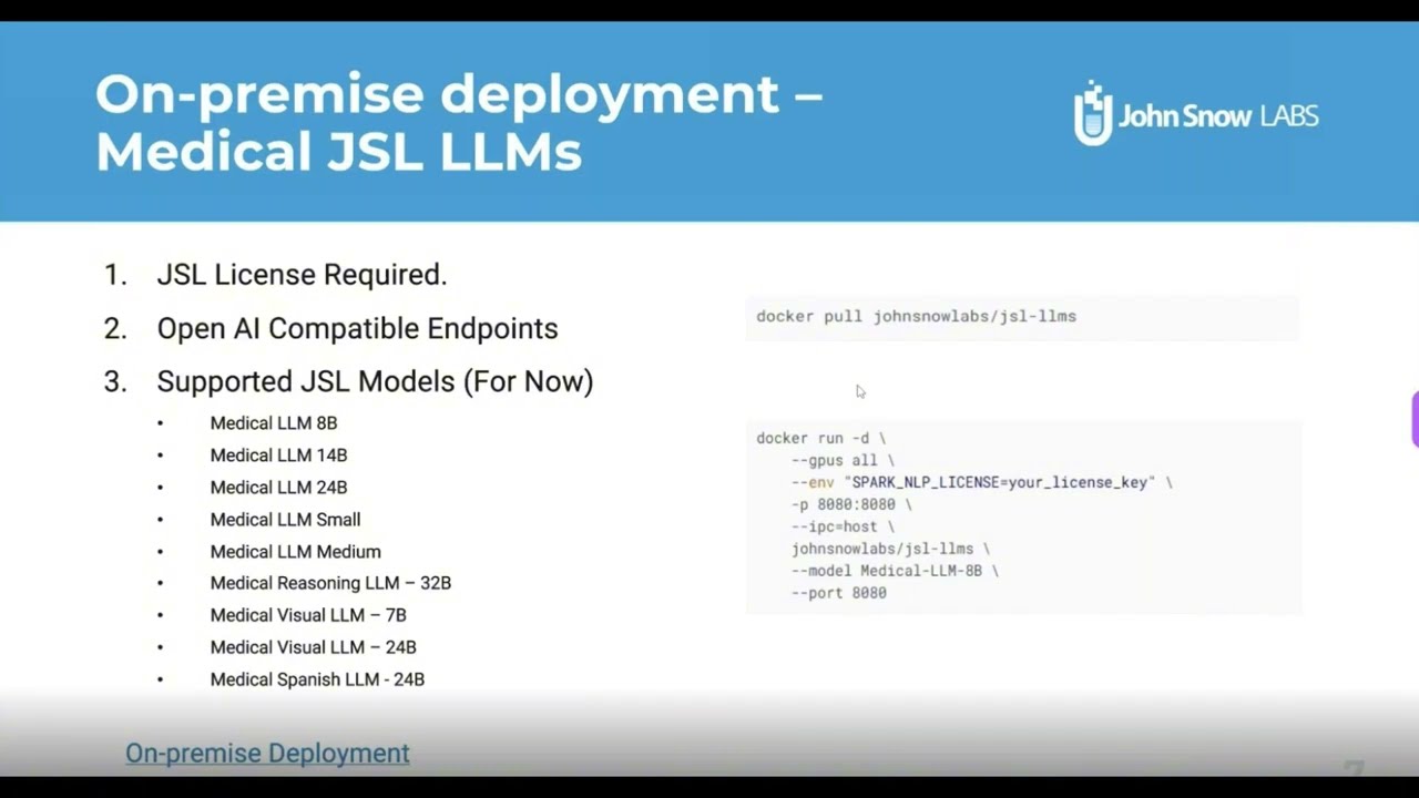 On-Premise Deployment - JSL Medical LLMs