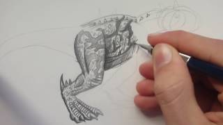 How to Draw Carnotaurus from Jurassic World the Ga
