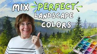 Don't mix watercolor landscape colors before watching this!