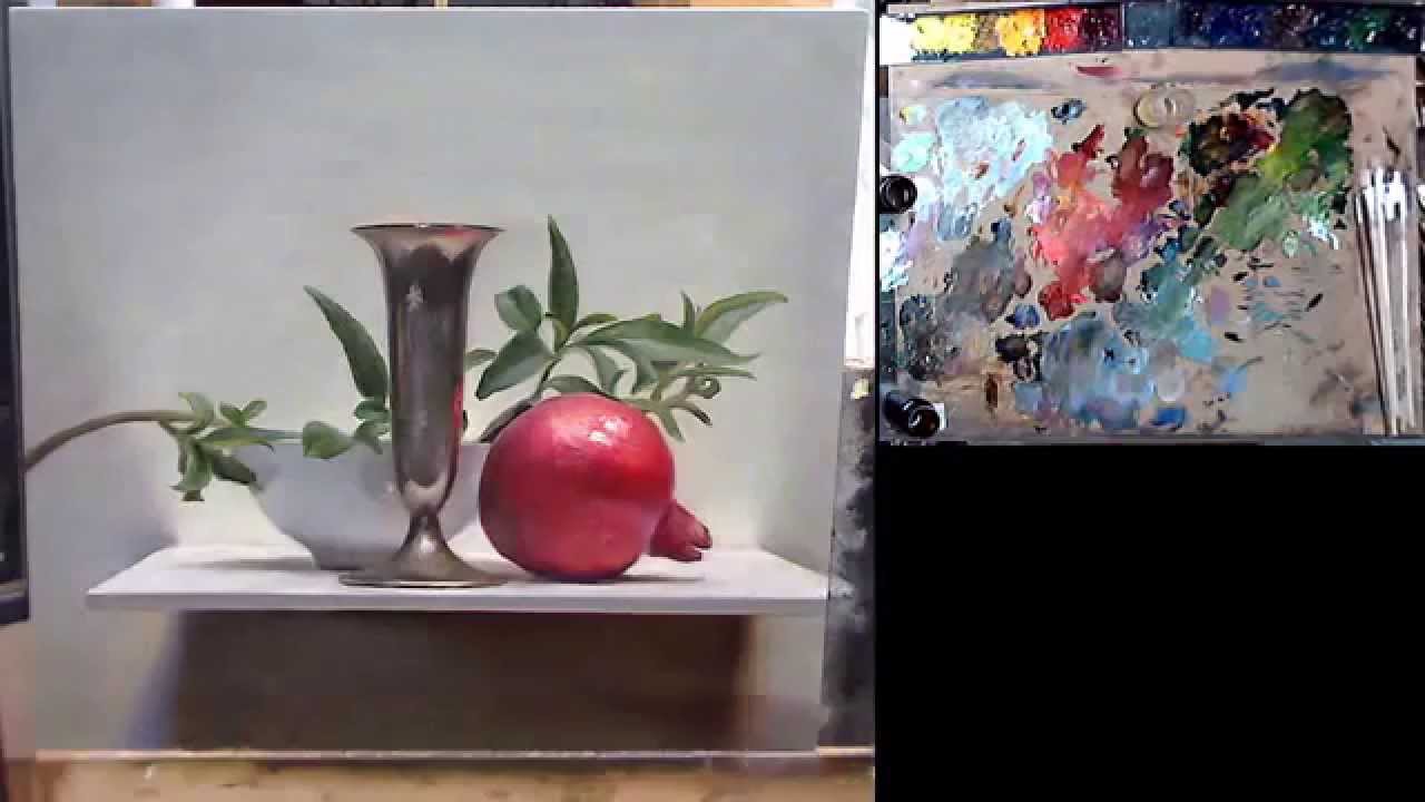 Pomegranate Still Life Painting Tutorial Video