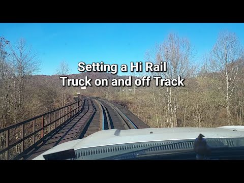 How to Set a Hi Rail Pickup Truck on and off the Track