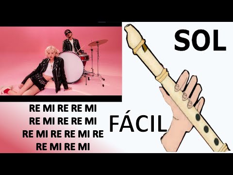 ROSÉ & Bruno Mars, APT., flauta dulce fácil, tutorial con animación, easy flute recorder