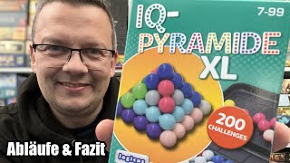 IQ Pyramide XL (HUCH!) - beliebtes Solospiel bzw. Logikspiel ab 7 Jahren - 200 Aufgaben
