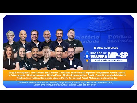 MP-SP Analista de Promotoria II | AULÃO PRÉ-PROVA COM ESPECIALISTAS | Revisão Turbo Ceisc Concursos