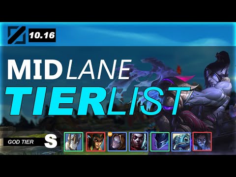 BEST CHAMPIONS 10.16 MID LANE - League of Legends Tier List