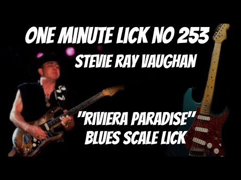#OneMinuteLick 253 Stevie Ray Vaughan "Riviera Paradise" Blues Scale Lick