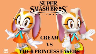 SSBU - Cream (me) vs The 6 Princess Fakers