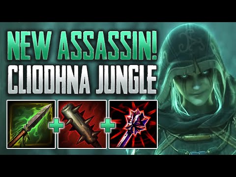 SMITE'S NEWEST ASSASSIN! Cliodhna Jungle Gameplay (SMITE Conquest)