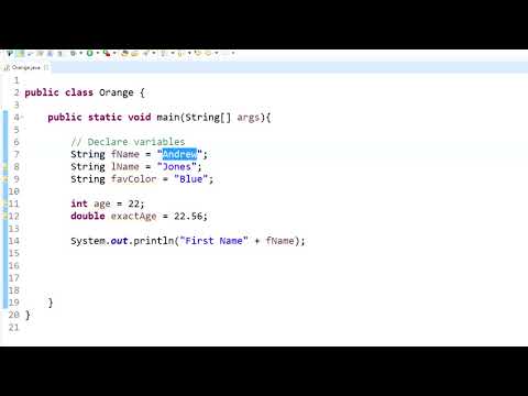 Java Programming Tutorial 4 Declaring Variables And Concatenation