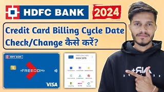 How To Change Billing Cycle Of Hdfc Credit Card | Hdfc Bank Credit Card Bill Date Kaise Check Kare
