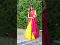 Drape A Silk Saree Over A Cancan Skirt Lehenga Style Saree Draping Lehenga Style Shorts