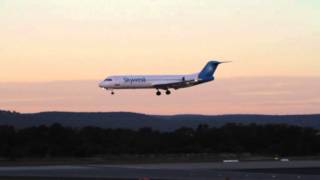 preview picture of video 'Skywest Fokker 100 VH FSW Perth 13 June 2013'