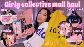 GIRLY COLLECTIVE MALL HAUL♡ | juicy couture, hello kitty things, beauty products, & pink new balance