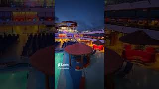 Cruise Ship Shorts - The Lido Deck of Cruise Ship Carnival Vista at Sunrise