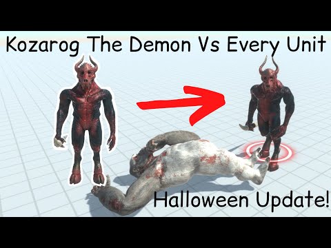 Halloween Update! Kozarog The Demon Vs Every Unit ARBS |Animal Revolt Battle Simulator