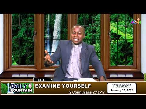 DAILY FOUNTAIN DEVOTIONAL FOR JANUARY 26, 2021 - THE REV'D JOV MICHEAL TERHEMBA