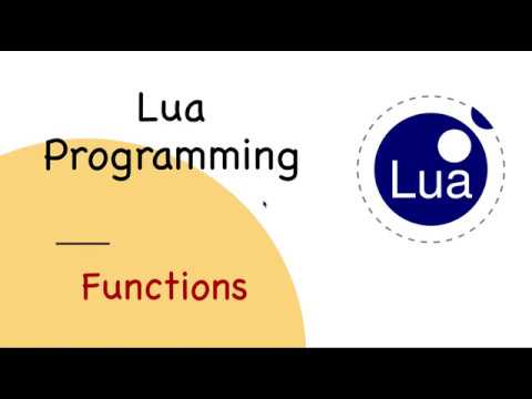Lua Tutorial 9 Functions in Lua