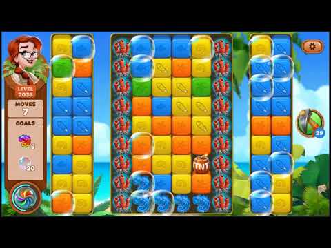 Lost Island Blast Adventure Level 2036 - NO BOOSTERS 🏝️ | SKILLGAMING ✔️