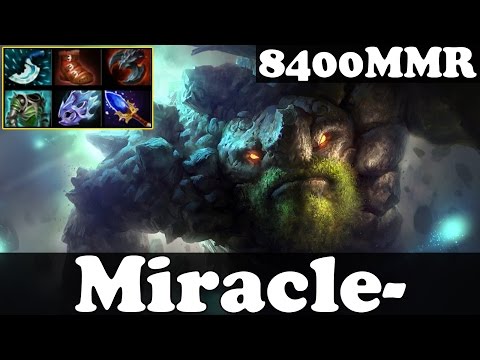 Dota 2 - Miracle- 8400 MMR Plays Tiny vol 4 - Ranked Match Gameplay