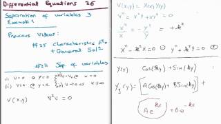 Differential Equations 26 : Separation of Variables Example 1