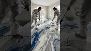 This Epoxy Floor Transformation Is Absolutely Wild 😍💎 #shorts #epoxyresin