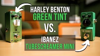 Video thumbnail for Ibanez Tube Screamer Mini vs Harley Benton MiniStomp Green Tint Pedal Comparison by Musician Wave