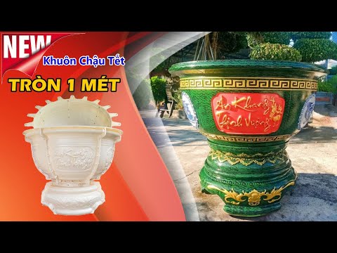 [HOT!!!] Khuôn Chậu Cảnh Tròn 1 Mét Họa Tiết Tết Chính Thức Ra Mắt | Công CNC