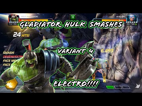 Gladiator Hulk Smashes Variant 4- Waning Moon- Electro- Marvel Contest Of Champions