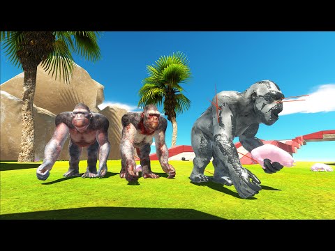 SPEED RACE ALL MUTANT PRIMATES - TO PIG ISLAND | Animal Revolt Battle Simulator
