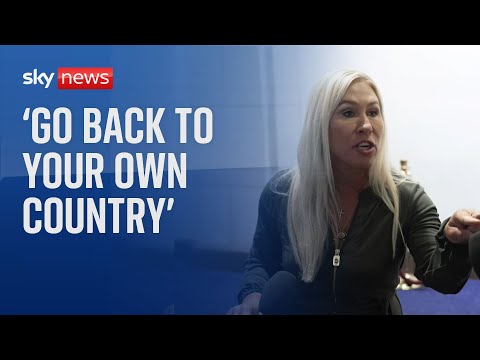 Marjorie Taylor Greene snaps at Sky correspondent when questioned on leaked Signal chat