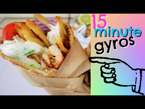 Perfect Homemade 15 Minute Chicken Gyros From Scratch quick & easy dinner Recipes