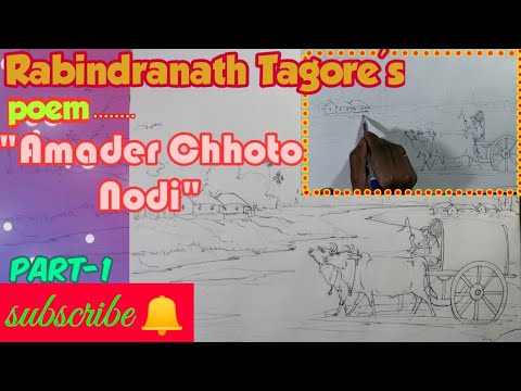 Easy village scenery in summer season subject drawing in watercolor part-1 Draw with Pranil