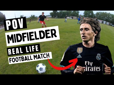 POV Midfield Footballer wears GoPro during 11v11 Match, Scores 2 Goals!