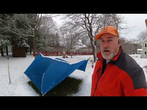 DutchWare BONDED XENON tarp review. I got sick and accidentally left the tarp up for 36 days!!!